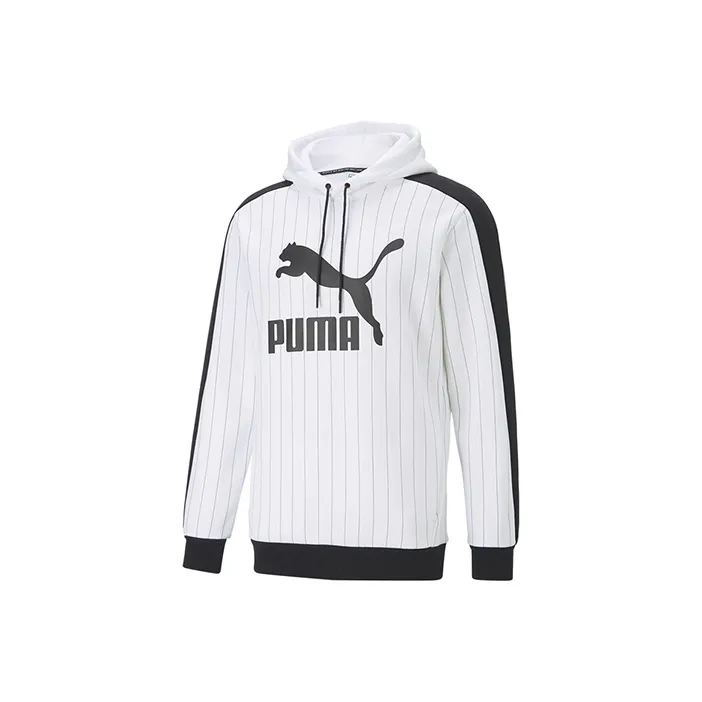 PUMA Pinstripe Sweatshirts Men White-0