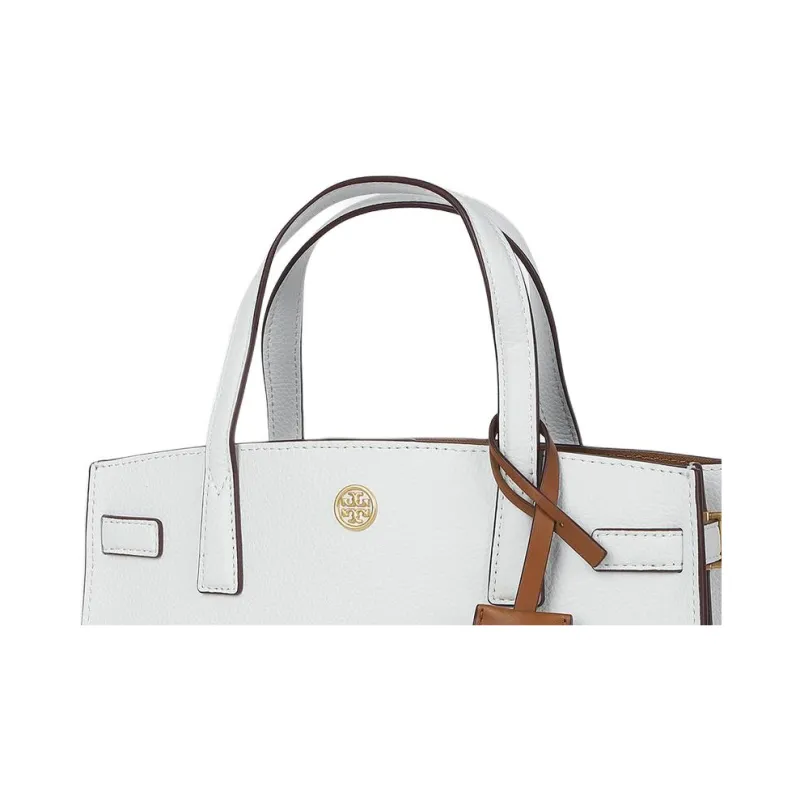 TORY BURCH Walker Leather Briefcase, Shoulder Bag, Crossbody Bag, Handbag Trumpets Women's White-3