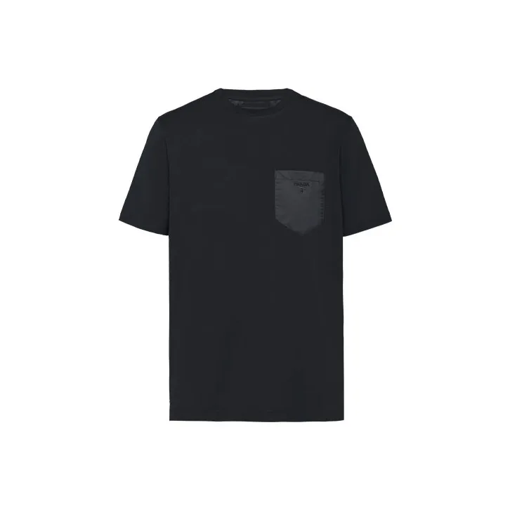 PRADA Embroidered Logo Chest Pocket T shirt-0