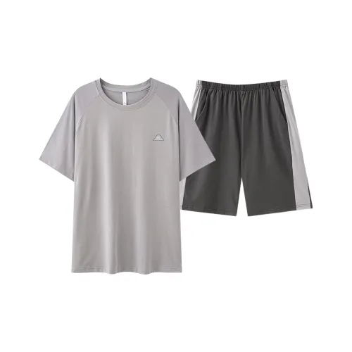 White Ran Men Pajama Sets