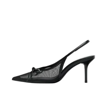 ZARA Slim Heel High Heels 8.5cm Women's Black