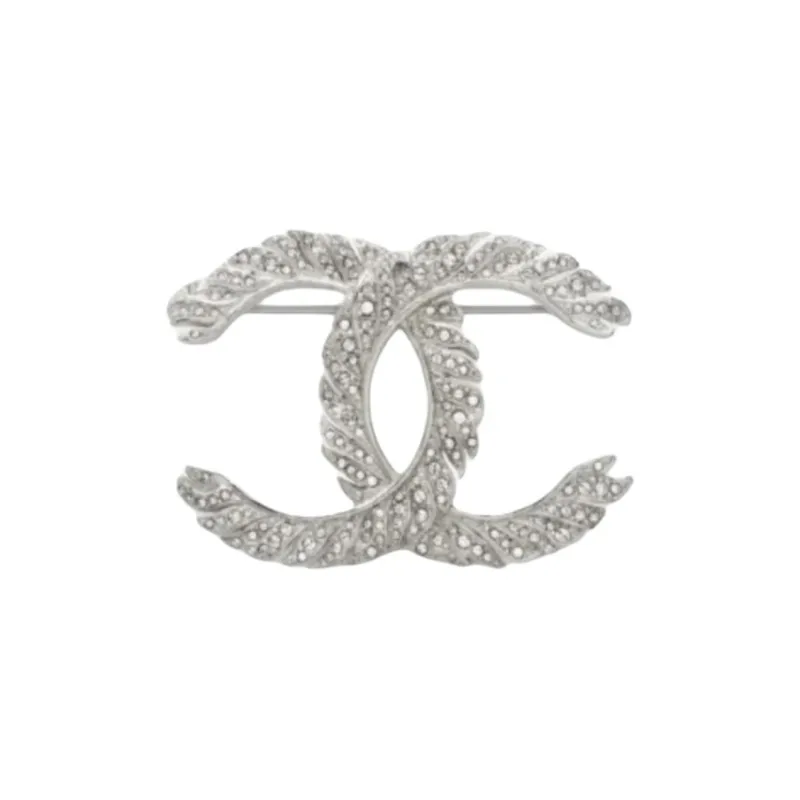 CHANEL Metal Brooches Unisex Silver-0