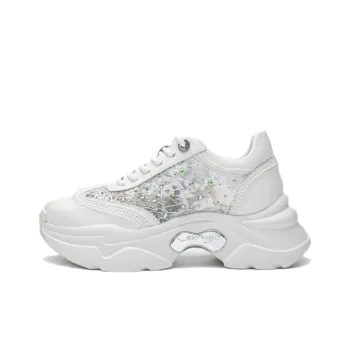 Ed Hardy Height Increasing Low Top Chunky Sneakers Women's Ecru