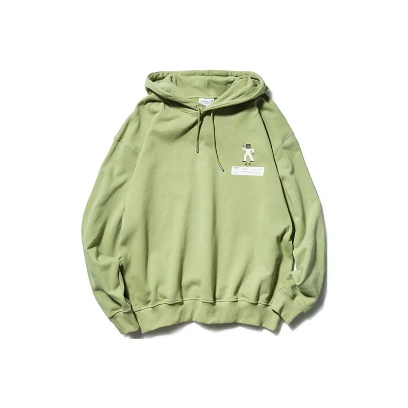 ROARINGWILD Hooded Sweatshirt Unisex Gray Green-0