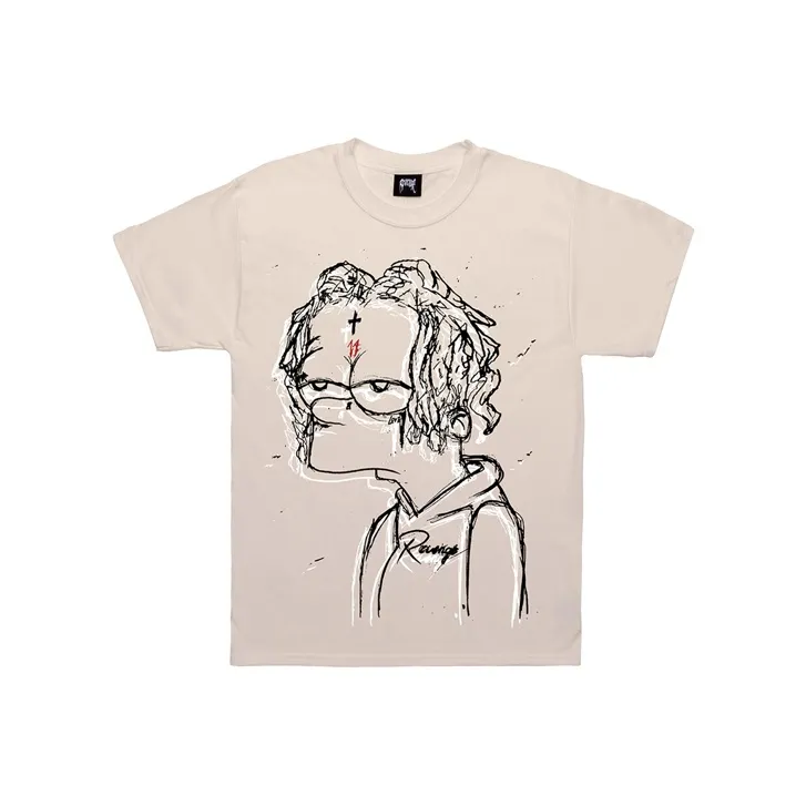 Revenge x Trippie Redd Revenge X Trippie Redd Collection T Shirt Unisex Cream-0