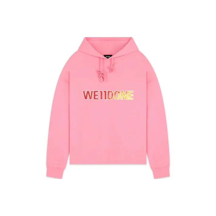 WE11DONE Logo Drawstring Hoodie-0