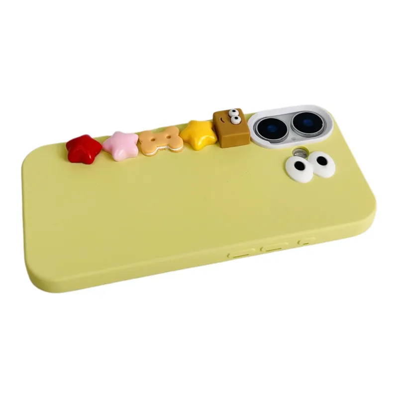 Wei Xin TPU Material 3D Effect Cookie Five Pointed Star Bracelet Phone Cases Compatible With IPhone 16/15/14/13/Pro/Mac-6