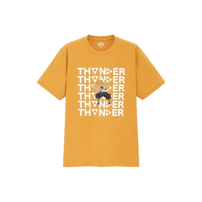 UNIQLO Drop Shoulder Sleeve T Shirt Unisex Yellow-0
