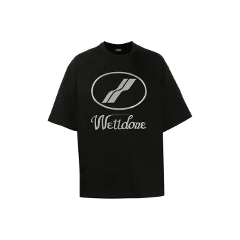 WE11DONE Logo Print Oversized T shirt