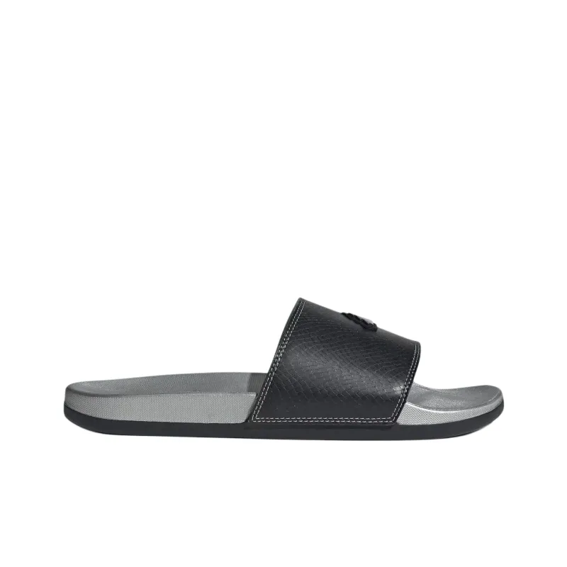 Adidas Adilette Comfort Slides Core Black Silver Metallic-1