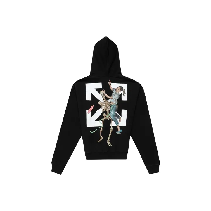OFF WHITE Slim Fit Pascal Skeleton Hoodie-0