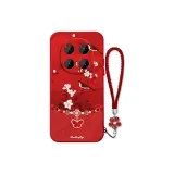 China Red-DW Floral Bird Butterfly Chain Red+Floral Bracelet