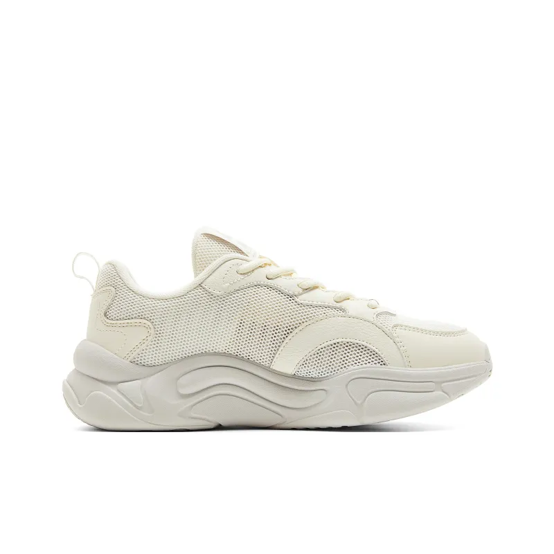 PEAK Anti Slip And Wear Resistant Lightweight Low Top Casual Shoes Women's White Gray-1