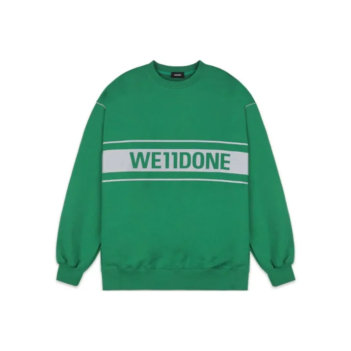 WE11DONE Reflective Logo Pullover-0