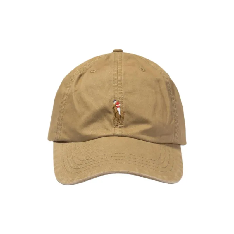 Polo Ralph Lauren Cotton Elastane Fiber Baseball Caps Unisex Beige-2