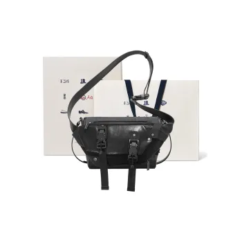 BVP Cow Leather Multifunction Sling Bag Regular Men's Black