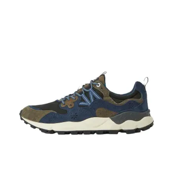 FLOWER MOUNTAIN x BARBOUR Back Country Uni Low Top Casual Shoes Unisex Marine Blue