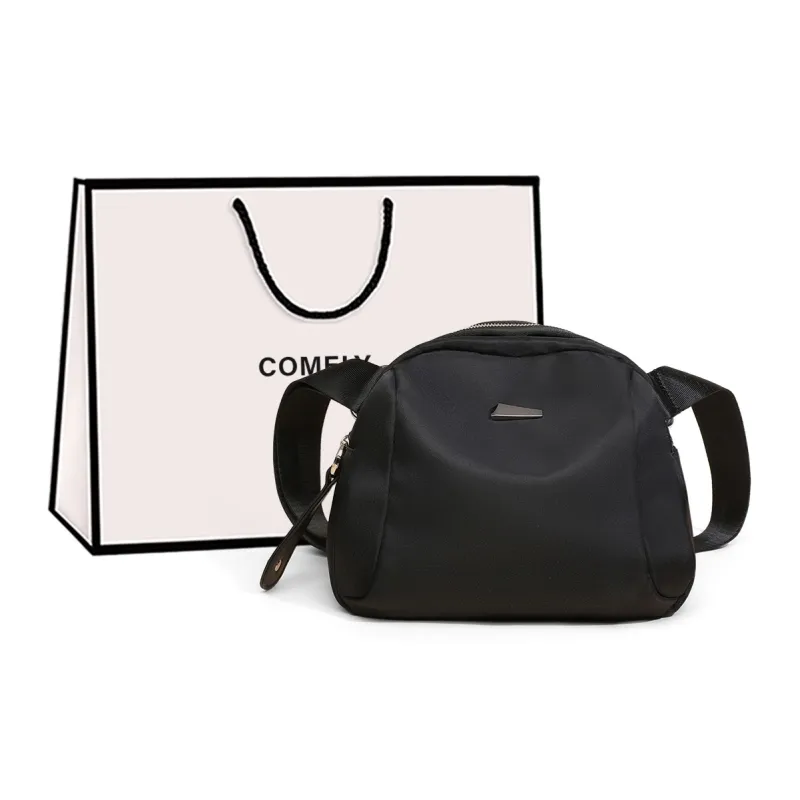 COMELY Fabric Travel Bag Sling Bag Fanny Pack Dome Bag Regular Women's Black-0