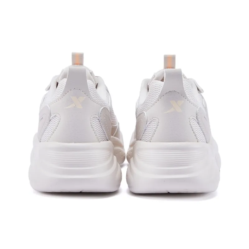 XTEP Anti Slip And Wear Resistant Breathable Low Top Casual Running Shoes Women's Ivory Pink-3