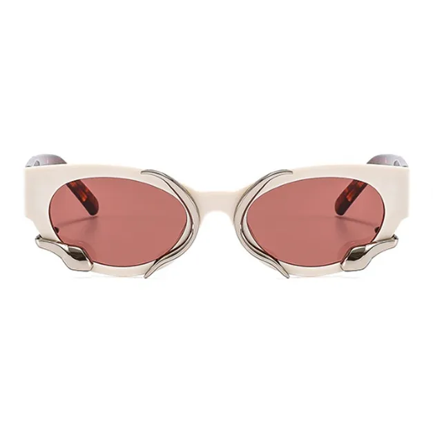 EQUIPMENTELEGANT Metal Plastic Sunglasses Women's-6
