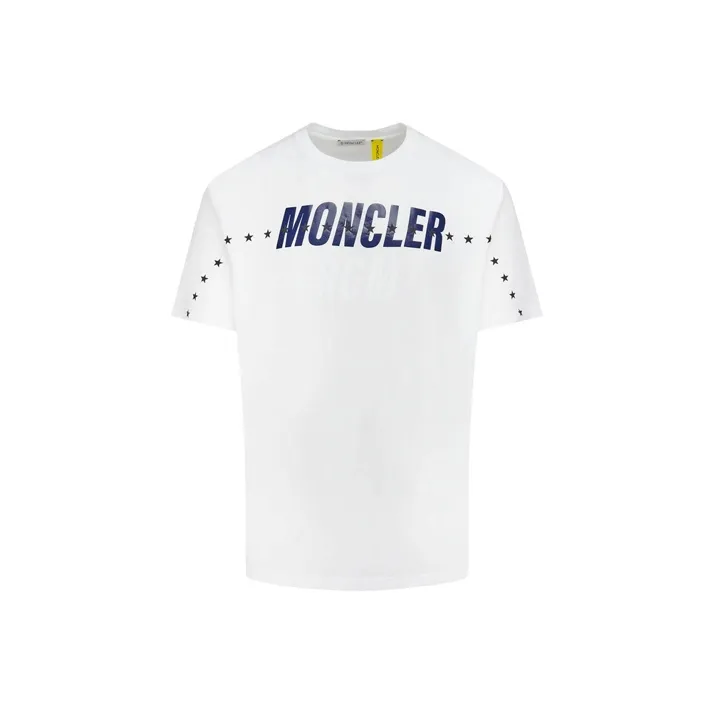 Fragment Design X MONCLER GENIUS T Shirts Men White-0