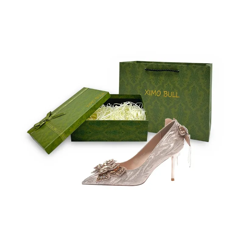 XIMO BULL High Heels Women's Champagne Gold-21