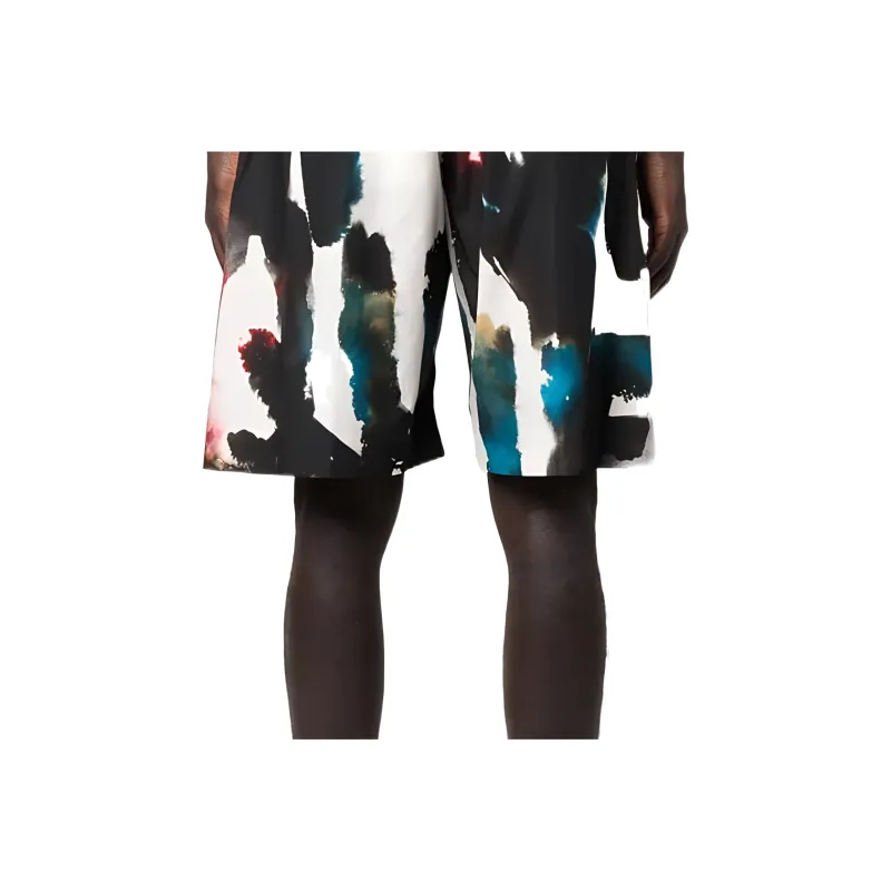 Alexander McQueen Watercolour Graffiti Printed Shorts-4