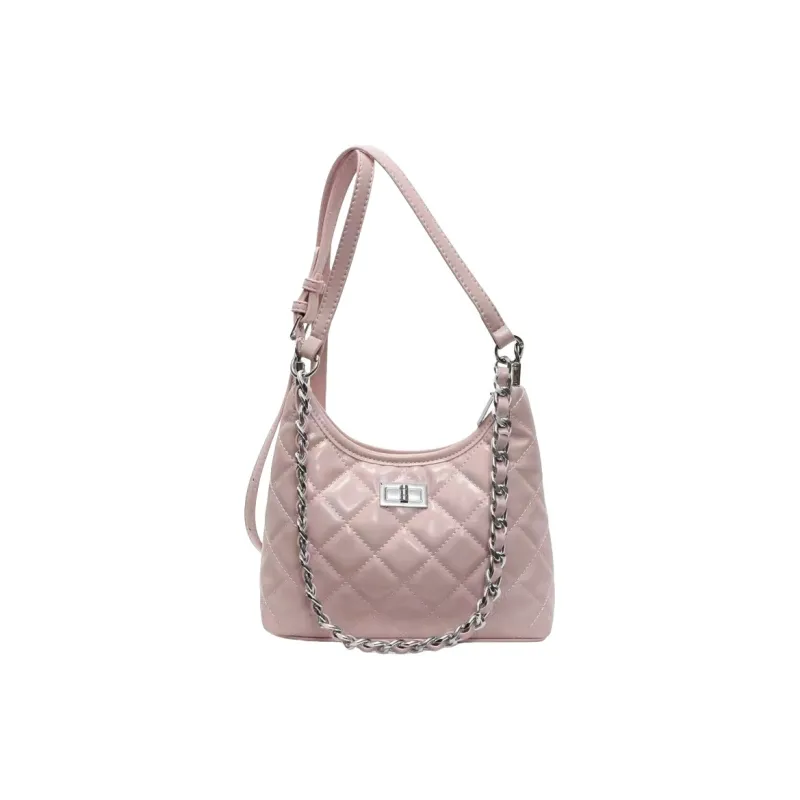 TTaG．baG PU Shoulder Bag Women's Blue/Pink-4