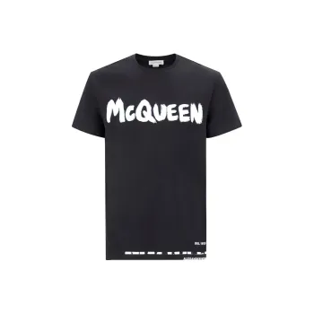 Alexander McQueen Logo Printed Crewneck T Shirt