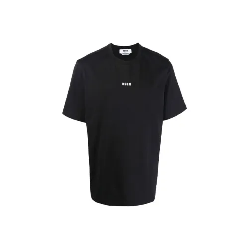 MSGM Logo Printed Crewneck T Shirt