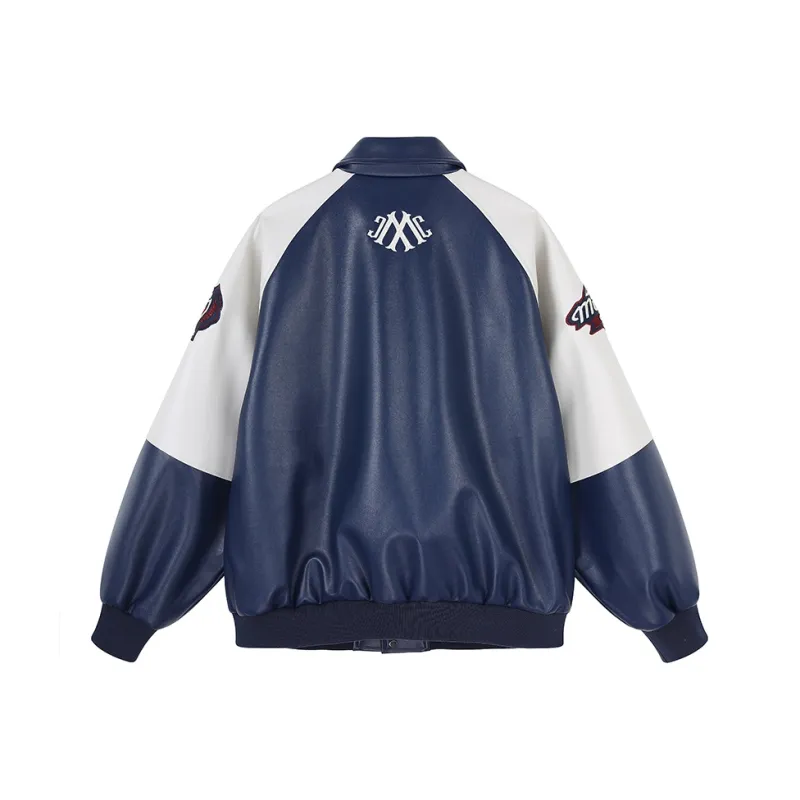 MATCHA STORY College Series Jackets Coats Unisex Blue-1
