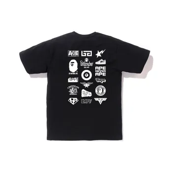A BATHING APE Bicolor Multi Logo Tee