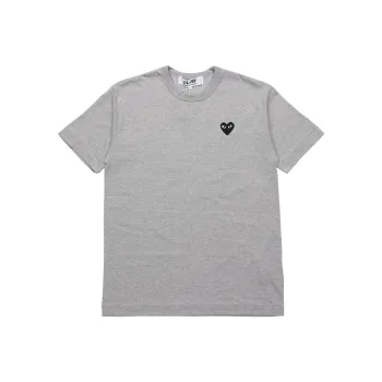 CDG Play Black Heart Emblem T shirt Grey