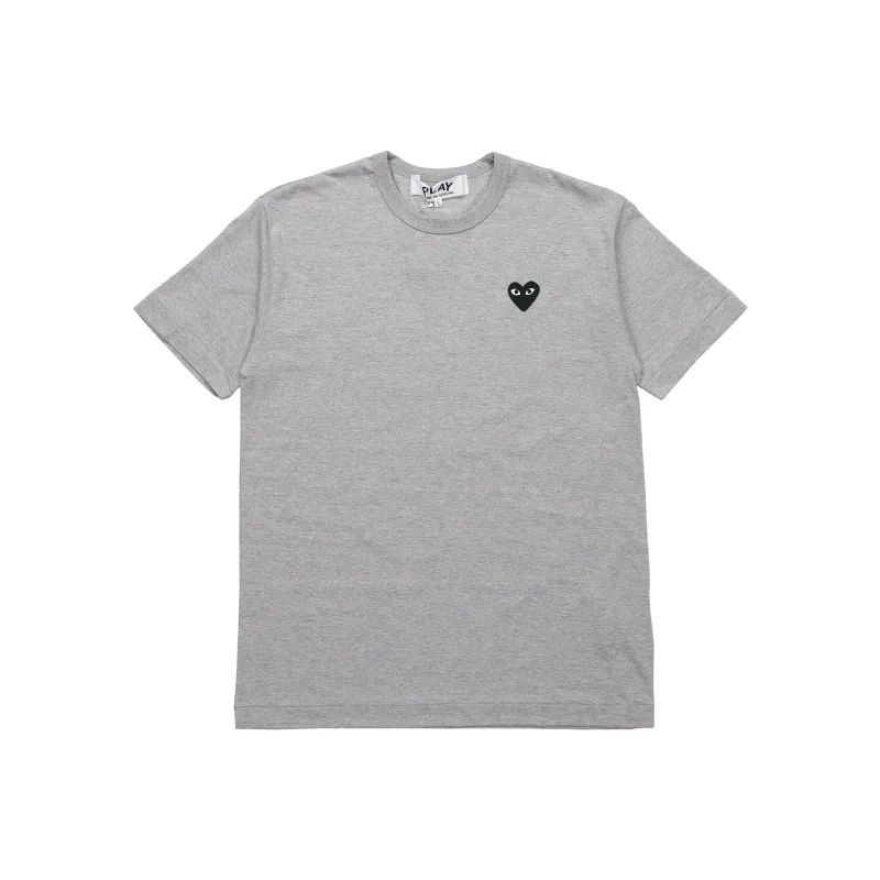 CDG Play Black Heart Emblem T-shirt Grey-0