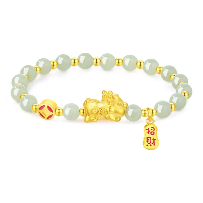 Branded Jewelry Hetian Jade Bracelets Pale Greenish White Jade Women's-0