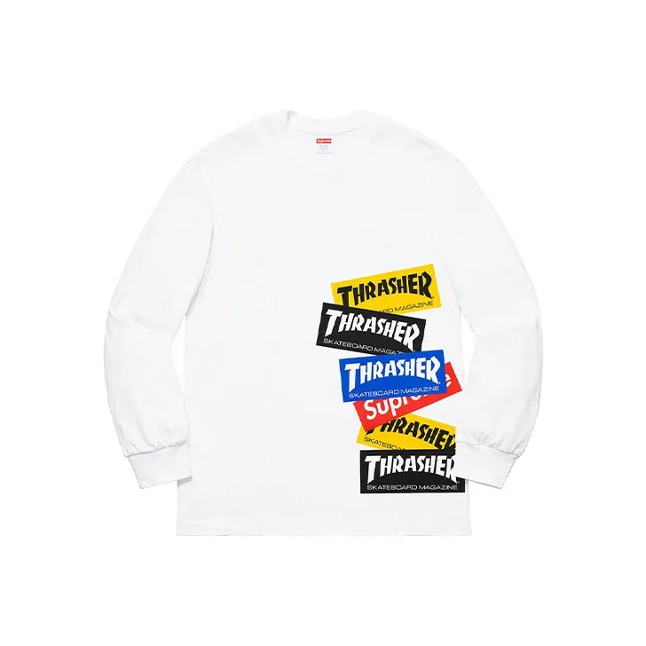 Supreme X Thrasher Multi Logo Long Sleeve Tee-7