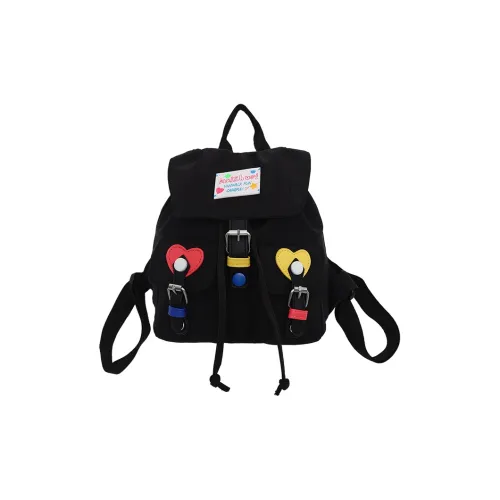 Travel Nylon Backpack Unisex Black/White/Blue