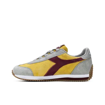 Diadora Heritage Low Top Running Shoes Unisex Gray Yellow