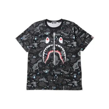 A BATHING APE Space Camo Shark Tee