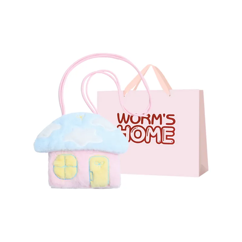 Worm's Home Plush Crossbody Bag Women's Multicolor-4