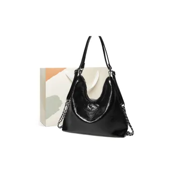 15 MINS Synthetic Leather Backpack Regular Women's Black