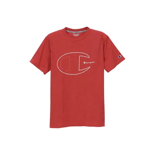 Champion Straight T Shirt Japan Version Unisex Red