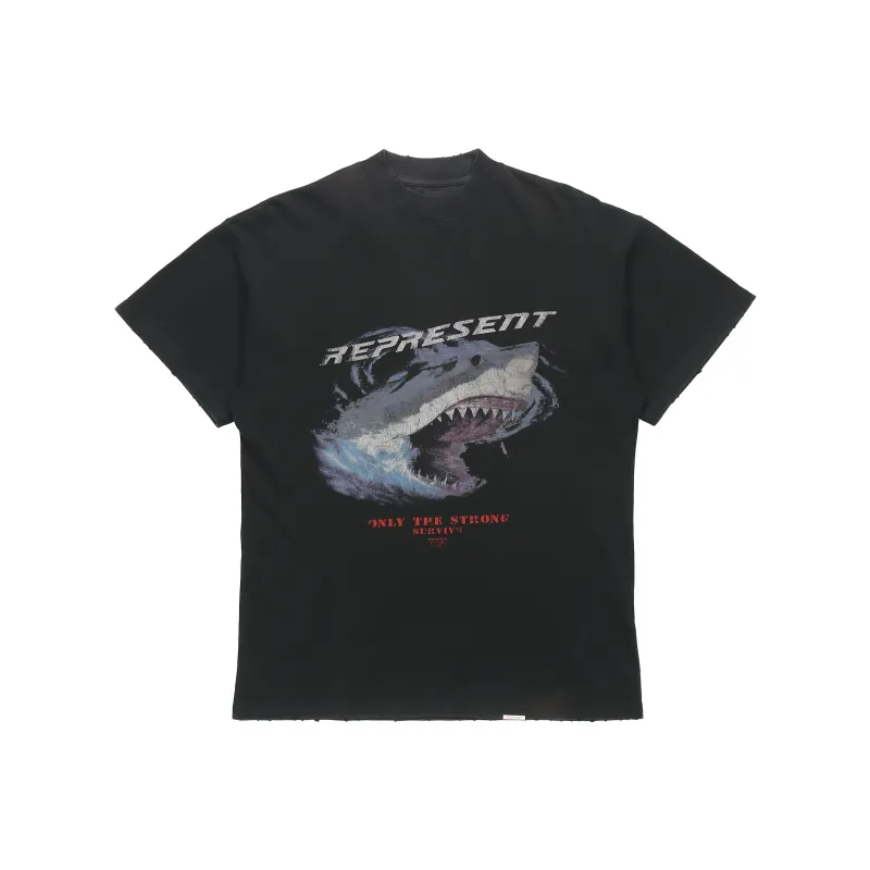 REPRESENT Only The Strong Survive Shark T Shirt-0