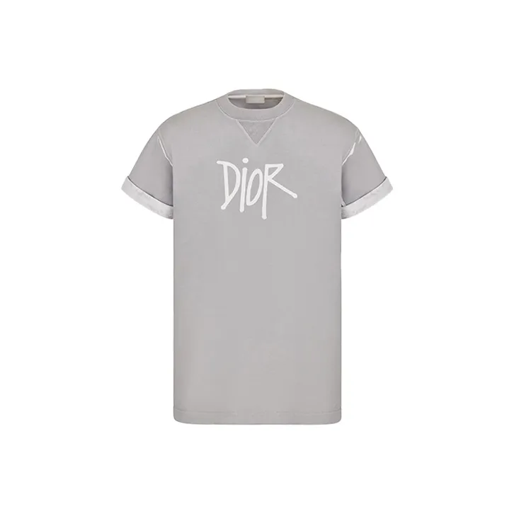 DIOR Quarterly New Products T-Shirts Men Gray-0