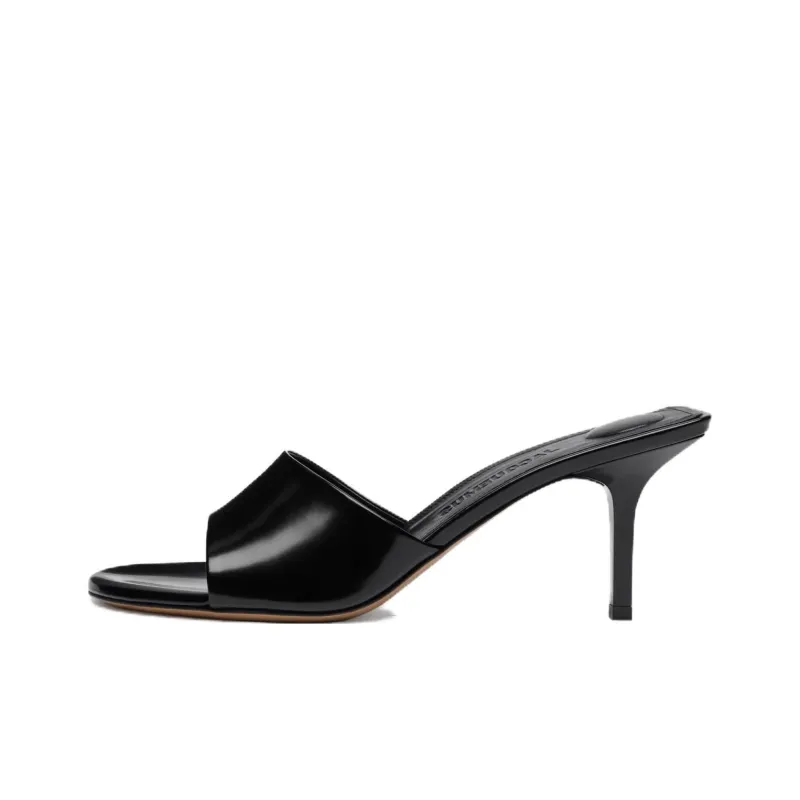 Jacquemus Slip Resistant Slide Slippers 7cm Women's Black-0