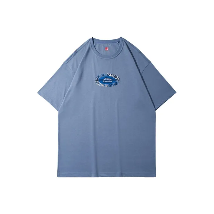 LiNing T Shirts Men Hometown Blue-0