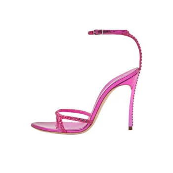 Casadei Alice Blade One Strap Sandals 10cm Women's Pink
