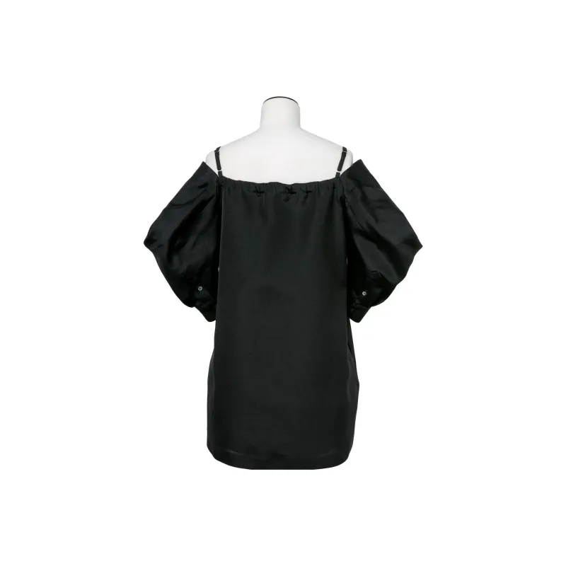 Sacai SS25 Short Sleeved Dresses Women's Black-1