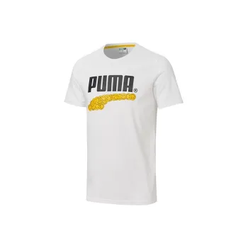 PUMA Club Graphic T Shirts Unisex White