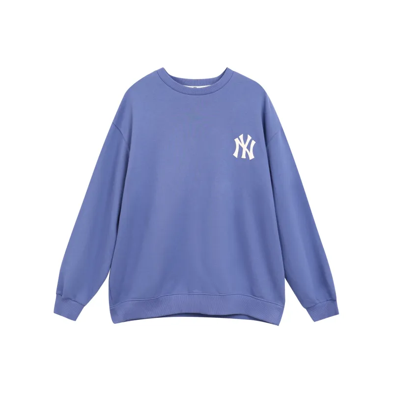 MLB Simple Logo Overfit Sweatshirts Unisex Blue-0